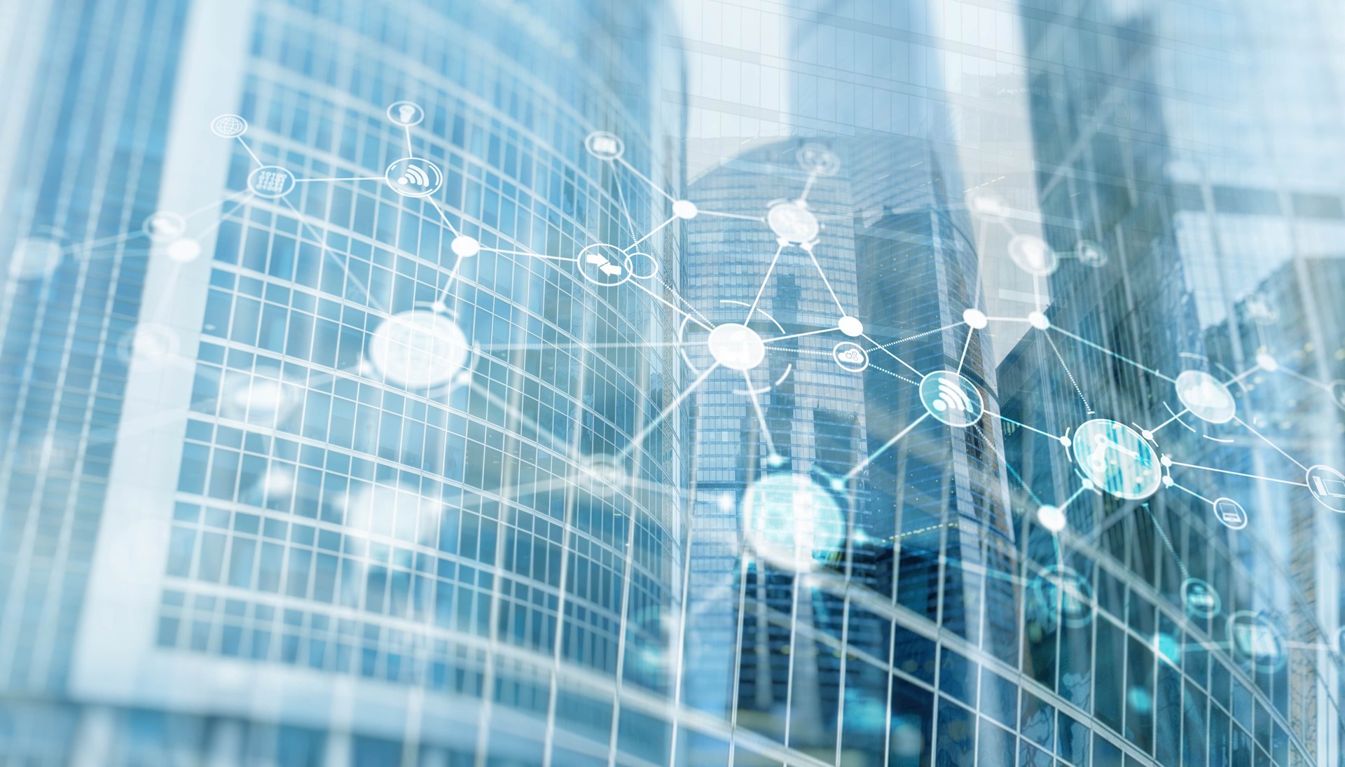 Industry 5.0. Business Finance Technology. Mixed Media Abstract Background